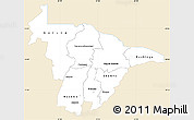 Classic Style Simple Map of Mashonaland Central, single color outside