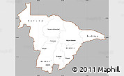 Gray Simple Map of Mashonaland Central, cropped outside