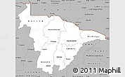 Gray Simple Map of Mashonaland Central
