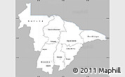 Gray Simple Map of Mashonaland Central, single color outside