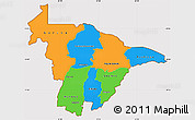 Political Simple Map of Mashonaland Central, cropped outside