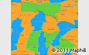 Political Simple Map of Mashonaland Central