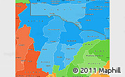 Political Shades Simple Map of Mashonaland Central