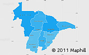 Political Shades Simple Map of Mashonaland Central, single color outside