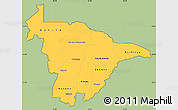 Savanna Style Simple Map of Mashonaland Central, cropped outside