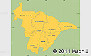 Savanna Style Simple Map of Mashonaland Central, single color outside