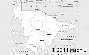 Silver Style Simple Map of Mashonaland Central