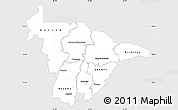 Silver Style Simple Map of Mashonaland Central, single color outside
