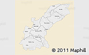 Classic Style 3D Map of Mashonaland East, single color outside