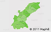 Political Shades 3D Map of Mashonaland East, cropped outside