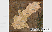 Satellite 3D Map of Mashonaland East, darken