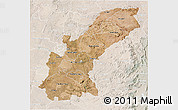 Satellite 3D Map of Mashonaland East, lighten