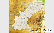 Shaded Relief 3D Map of Mashonaland East, physical outside