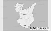 Gray 3D Map of Goromonzi, single color outside