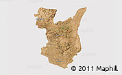 Satellite 3D Map of Goromonzi, cropped outside