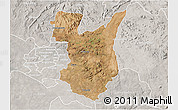 Satellite 3D Map of Goromonzi, lighten, semi-desaturated