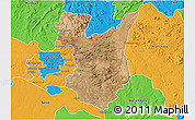 Satellite 3D Map of Goromonzi, political outside