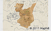 Satellite 3D Map of Goromonzi, shaded relief outside