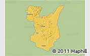 Savanna Style 3D Map of Goromonzi, single color outside