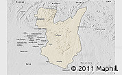 Shaded Relief 3D Map of Goromonzi, desaturated