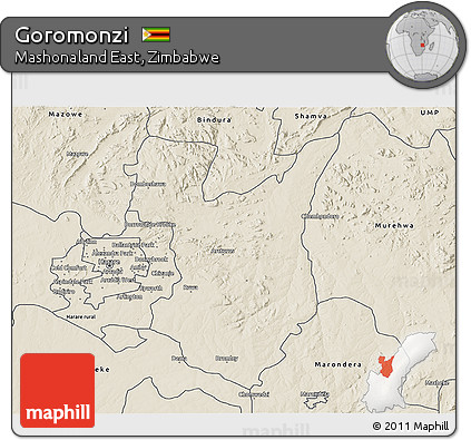 Shaded Relief 3D Map of Goromonzi
