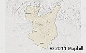 Shaded Relief 3D Map of Goromonzi, lighten, semi-desaturated