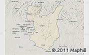 Shaded Relief 3D Map of Goromonzi, semi-desaturated