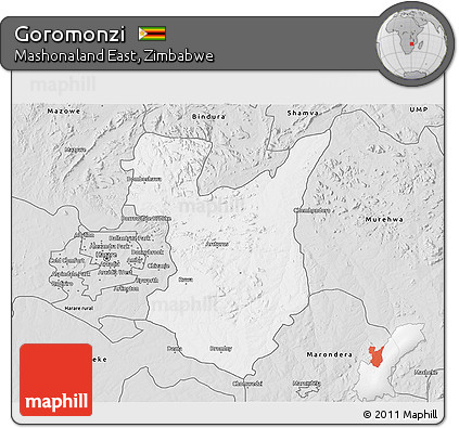 Silver Style 3D Map of Goromonzi
