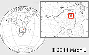 Blank Location Map of Goromonzi, within the entire country