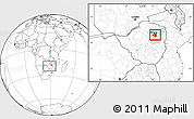 Blank Location Map of Goromonzi, highlighted parent region, within the entire country
