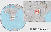 Gray Location Map of Goromonzi, highlighted parent region