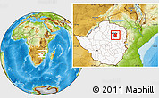 Physical Location Map of Goromonzi, highlighted country