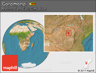 Satellite Location Map of Goromonzi
