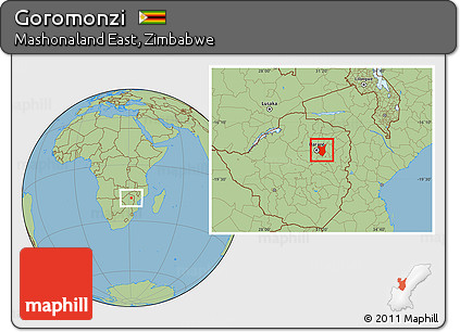 Savanna Style Location Map of Goromonzi