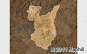 Satellite Map of Goromonzi, darken