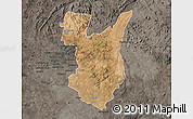 Satellite Map of Goromonzi, darken, semi-desaturated