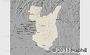 Shaded Relief Map of Goromonzi, darken, desaturated