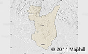 Shaded Relief Map of Goromonzi, lighten, desaturated