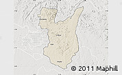 Shaded Relief Map of Goromonzi, lighten, semi-desaturated