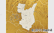 Shaded Relief Map of Goromonzi, physical outside