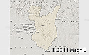 Shaded Relief Map of Goromonzi, semi-desaturated