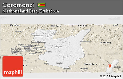 Classic Style Panoramic Map of Goromonzi