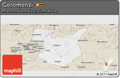 Classic Style Panoramic Map of Goromonzi