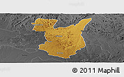 Physical Panoramic Map of Goromonzi, darken, desaturated