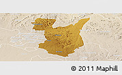 Physical Panoramic Map of Goromonzi, lighten