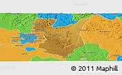 Physical Panoramic Map of Goromonzi, political outside