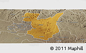 Physical Panoramic Map of Goromonzi, semi-desaturated