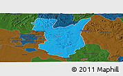 Political Panoramic Map of Goromonzi, darken