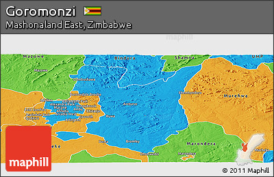 Political Panoramic Map of Goromonzi