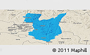 Political Panoramic Map of Goromonzi, shaded relief outside